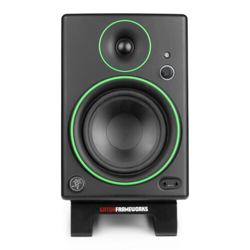 זוג מעמדים זוויתיים עבור מוניטורים קטנים Gator Desktop Speaker Wedge Stand Pair