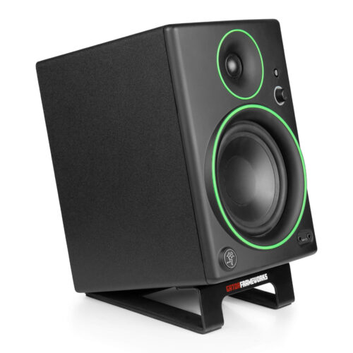 זוג מעמדים זוויתיים עבור מוניטורים קטנים Gator Desktop Speaker Wedge Stand Pair