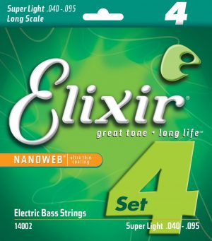 סט מיתרים לגיטרה בס 040 Elixir Nanoweb