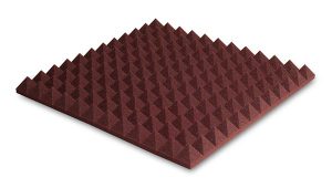 ספוג אקוסטי אדום פירמידות  Ez acoustics PYRAMIDAL 5 60 x 60 x 5 cm
