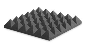 ספוג אקוסטי אפור פירמידות PYRAMIDAL 10 EZFOPY10CH 60 x 60 x 10cm Ez acoustics