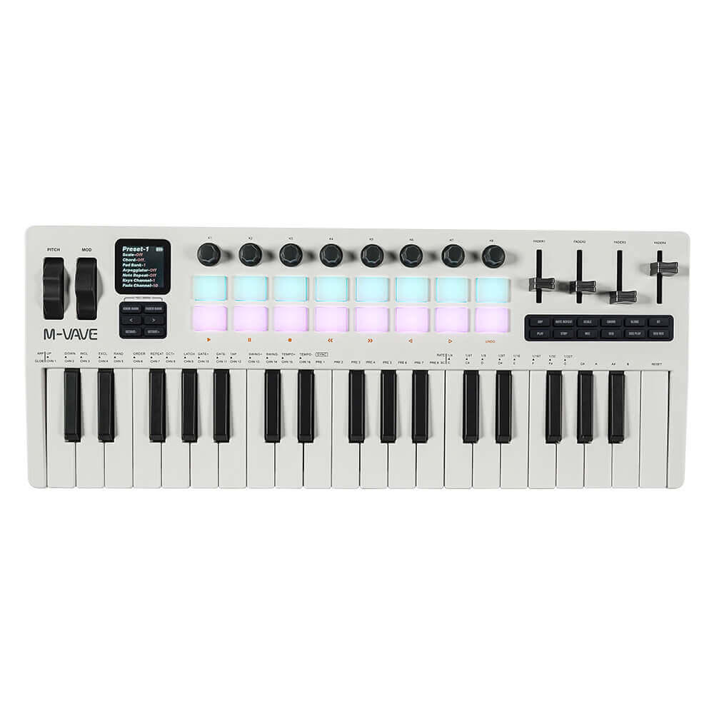 מקלדת שליטה עם בלוטות’ Cason SMK-37 PRO לבן
