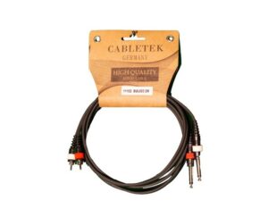 כבל סאונד זוג מחברי PL זכר לזוג מחברי RCA זכר 2 מטר דגם DUL003/2M