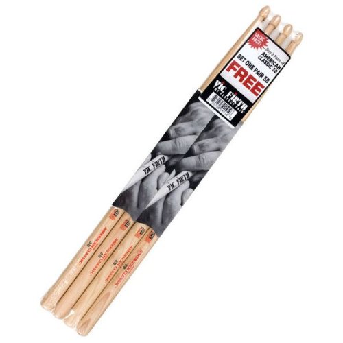 מארז 4 זוגות מקלות תופים Vic Firth 5B