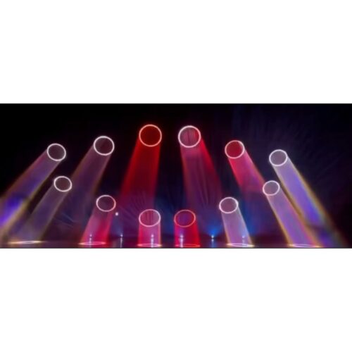סט במארז, גוף תאורה טבעת BEAM ממונעת להרמה והורדה (טבעת + 3 מנועים) בהספק 30x40W
