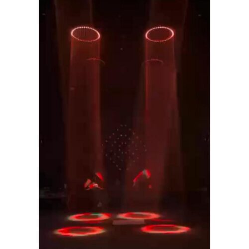 סט במארז, גוף תאורה טבעת BEAM ממונעת להרמה והורדה (טבעת + 3 מנועים) בהספק 30x40W
