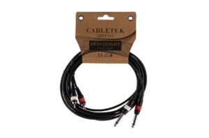 כבל RCA 2 – PL 2 יצוק, 3 מ’, 5X10mm Cabletek DUL003/3M