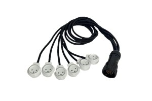 ספיידר SOCAPEX ל6 שקעים ישראלים בודדים באורך 1.5 מטר דגם BO1.5M-6IL מבית LIGHTEK