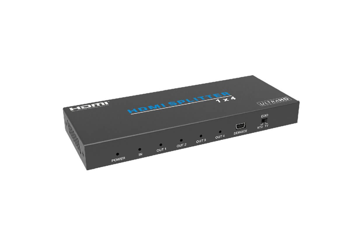 מפצל 1:4 של HDMI2.0 עם EDID דגם HDCVT B14IH