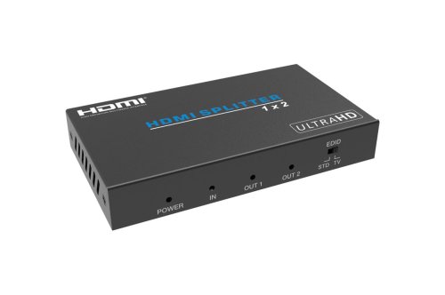 מפצל 1:2 של HDMI 2.0 עם EDID, 18G 4:4:3 דגם HDCVT B12IH