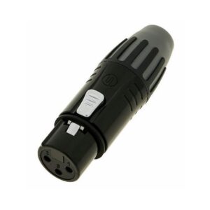 מחבר XLR נקבה 3 פין צבע שחור SEETRONIC SCMF3-BG