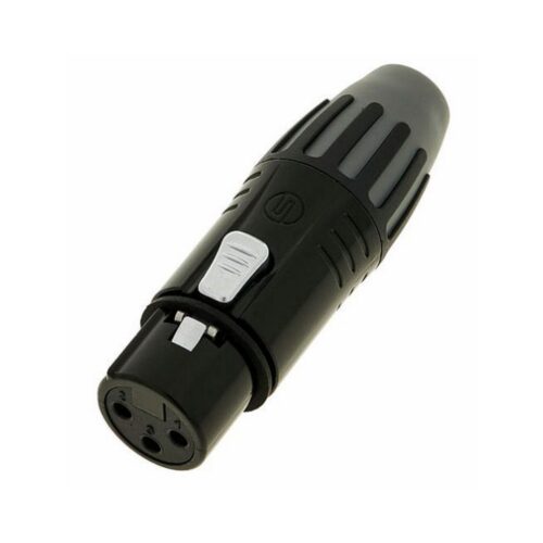 מחבר XLR נקבה 3 פין צבע שחור SEETRONIC SCMF3-BG
