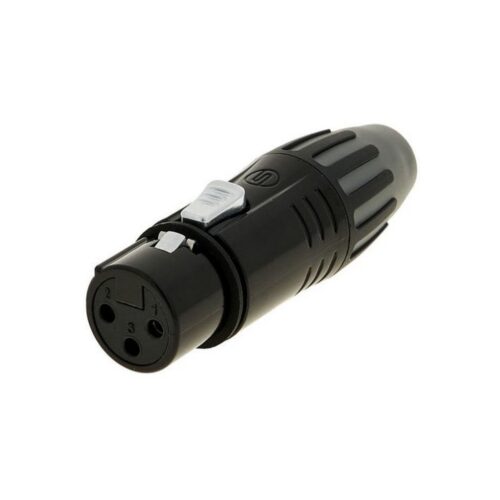 מחבר XLR נקבה 3 פין צבע שחור SEETRONIC SCMF3-BG