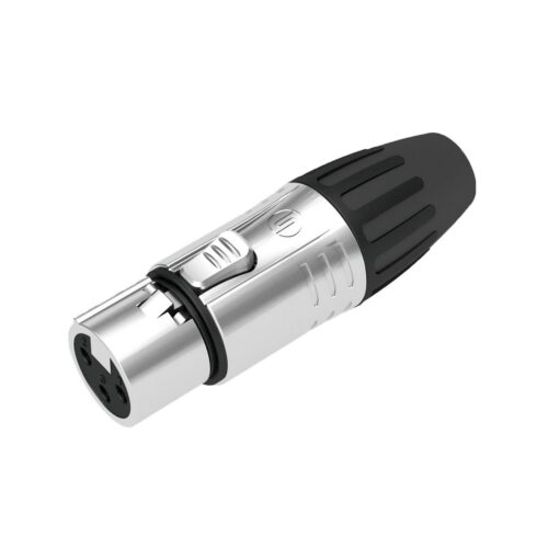 מחבר XLR נקבה 3 צבע שחור SEETRONIC SCMF3-G