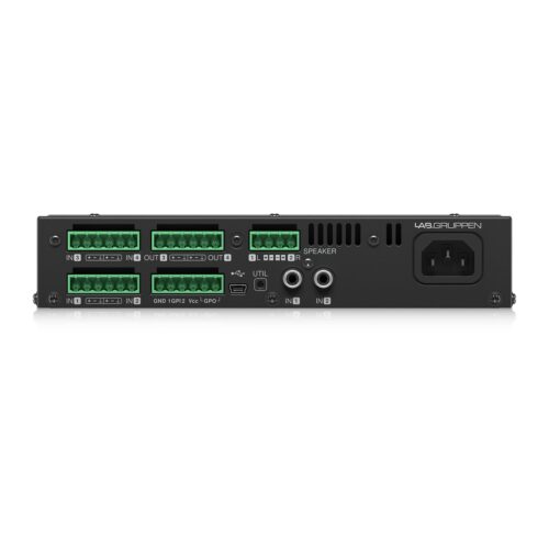 מגבר קומפקטי להתקנות 2x120W עם 4 כניסות ו-4 יציאות, DSP וניהול מטריצה LAB GRUPPEN LUCIA 240/2M