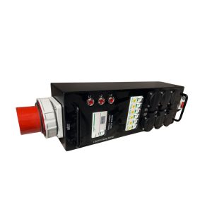 כניסת חשמל 32A +פחת Schneider ו- 6 שקעים בתקן ישראלי ומפסק אוט’ ,יציאה 32A
