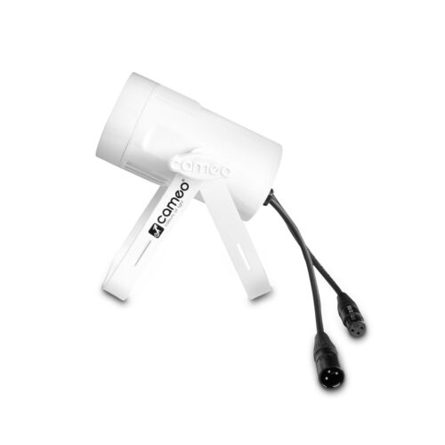 פנס פין ספוט לד RGBW בהספק 15 וואט בגוף לבן מבית CAMEO דגם Q-SPOT 15 RGBW WH