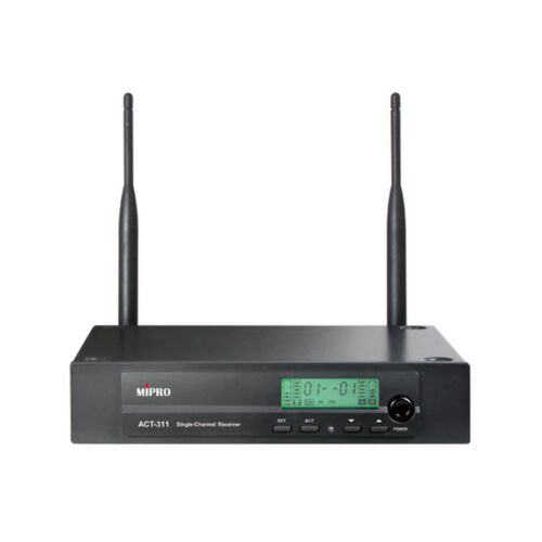 מקלט בודד אלחוטי מסדרת ACT-3, טווח תדרים 498-510MHz (לא כולל מיק' אלחוטי ידני/מדונה)