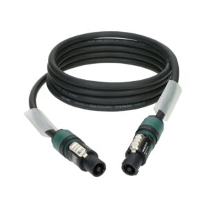 כבל רמקול 4×2.5 mm2 עם מחברי speakON 4p, גמיש באורך 15 מ’, כולל שרוול שקוף לסימון