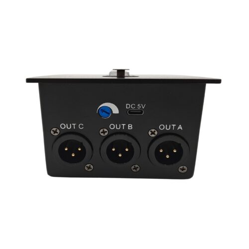 בסיס שולחני למיקרופון עם כפתור הפעלה וכיבוי מואר ל-3 אזורים בחיבור XLR