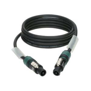 כבל רמקול 4×2.5 mm2 עם מחברי speakON 4p, גמיש באורך 25 מ’, כולל שרוול שקוף לסימון