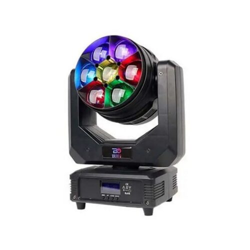פנס Bee Eye Moving Head עוצמתי 7x40W RGBW, זום ממונע 3.5°-45° ושליטה פרטנית בכל לד