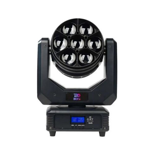 פנס Bee Eye Moving Head עוצמתי 7x40W RGBW, זום ממונע 3.5°-45° ושליטה פרטנית בכל לד