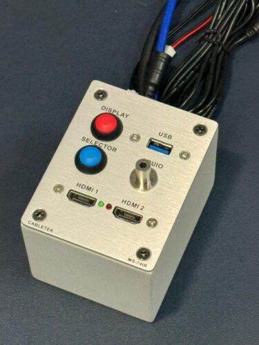 פנל חיבורים, 2xHDMI בורר ומחלץ, USB, חיבור PL3.5mm ומפסק הפעלה לומד IR כולל קופסא וספק