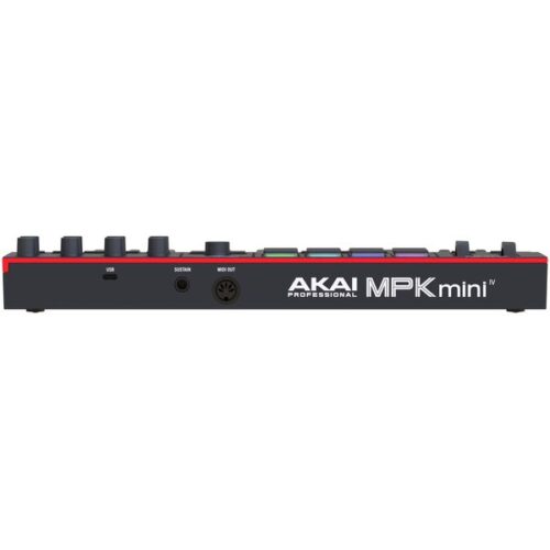 מקלדת שליטה קומפקטית Akai MPK Mini IV בצבע שחור