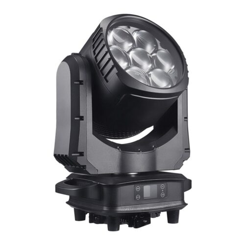 4 פנסי מובינג AURA 760B עם אפקט קליידוסקופי 7x60W RGBW + 180x0.2W RGB צבע גוף שחור כולל מארז