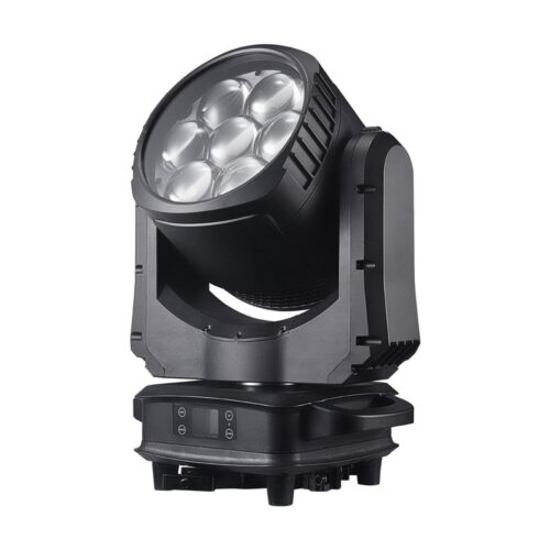 4 פנסי מובינג AURA 760B עם אפקט קליידוסקופי 7x60W RGBW + 180x0.2W RGB צבע גוף שחור כולל מארז