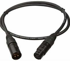 כבל XLR נקבה ל- XLR זכר באורך 0.3 מטר RCL30170D6