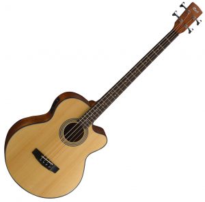 גיטרה בס אקוסטית מוגברת כולל נרתיק Cort SJB5F-NS