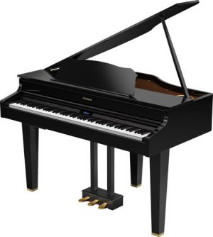 פסנתר כנף חשמלי בצבע שחור מבריק Roland GP607