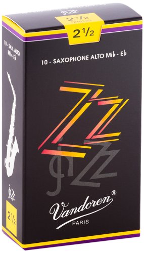 עלים לסקסופון אלט ZZ Jazz מספר 2.5 – 10 בקופסא Vandoren SR4125