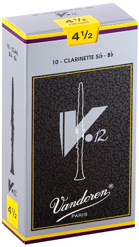 עלים לקלרינט דגם V12 מספר 4.5 – 10 בקופסא Vandoren CR1945