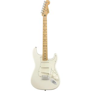 גיטרה חשמלית צוואר מייפל Fender player stratocaster MWHT
