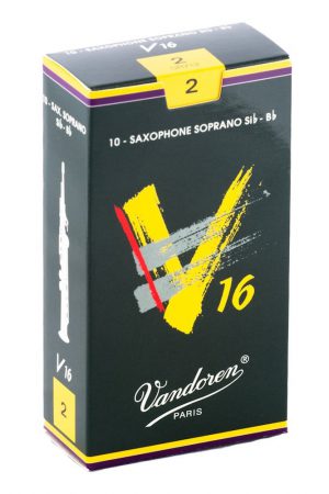 עלים לסקסופון סופרן V16 מספר 2 – 10 בקופסא Vandoren SR712