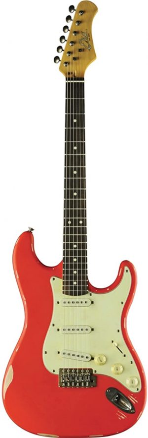 גיטרה חשמלית אקו Eko S300 RELIC Fiesta Red