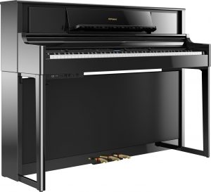 פסנתר חשמלי בצבע שחור מבריק  Roland LX705 Polished Ebony