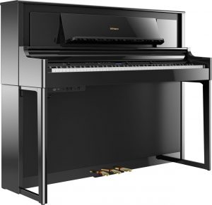 פסנתר חשמלי בצבע שחור מבריק Roland LX706