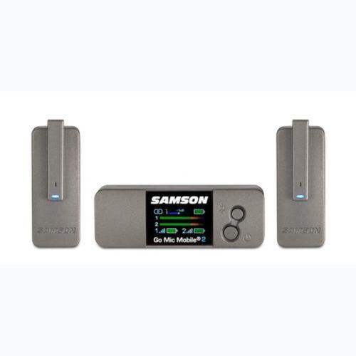 2 מיקרופונים דש אלחוטיים + מתאם לטלפון נייד SAMSON Go Mic Mobile 2 Digital Wireless Dual Channel