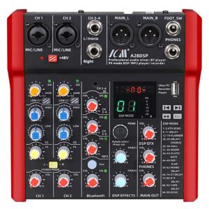 מיקסר 6 ערוצים עם אפקטים ICM MIXA28DSP
