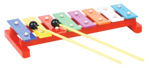 גלוקנשפיל 8 צלילים צבעוני עם שני מקושים Rockville BLC-8F