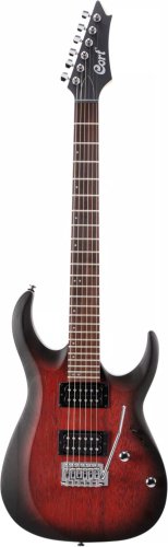 גיטרה חשמלית CORT X100 Open Pore Black Cherry H,H