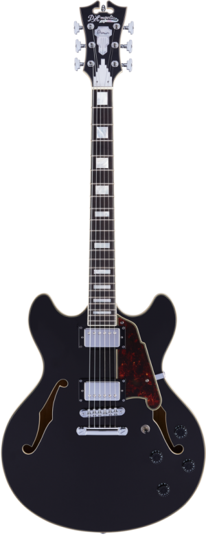 גיטרה רבע נפח D’Angelico Premier DC Black Flake stop-bar tailpiece