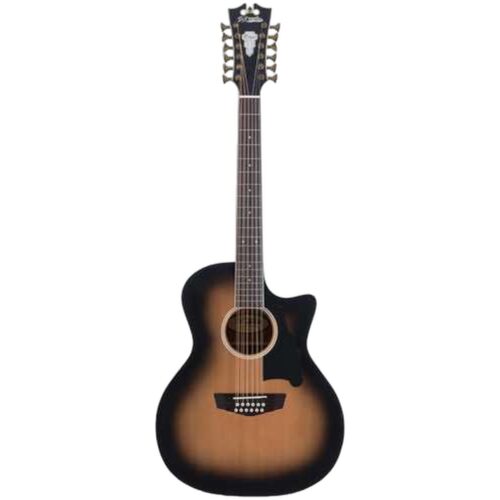 גיטרה אקוסטית 12 מיתרים מוגברת D'Angelico PREMIER FULTON AGED BURST CUTAWAY