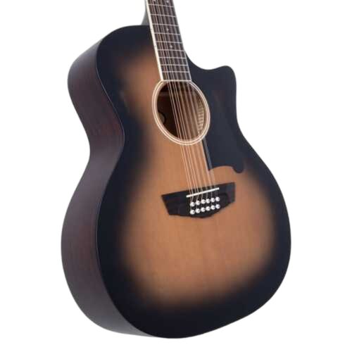 גיטרה אקוסטית 12 מיתרים מוגברת D'Angelico PREMIER FULTON AGED BURST CUTAWAY