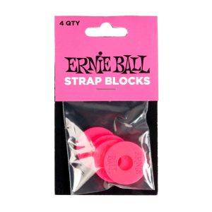 רבעיית נועלים לרצועה Ernie Ball Strap Blocks Pink 5623  רבעיית נועלים לרצועה בצבע ורוד Ernie Ball