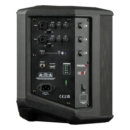 רמקול מוגבר נייד נטען עם מיקסר ואפקט Proel FREEONEX 400W